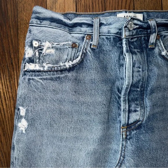 Agolde Women’s 90’s Jean Loose Fit Ripped Denim Size 26 - Picture 4 of 16